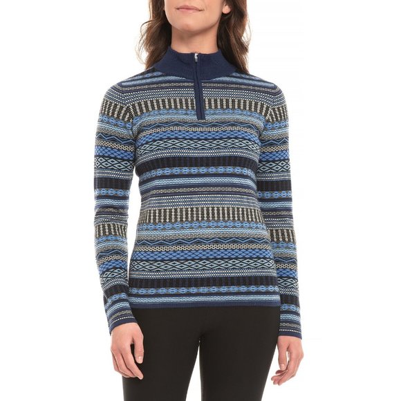 Krimson Klover Erika Mock Neck 1/4 Zip Wool Blend Sweater Size S - Picture 1 of 7